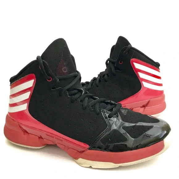 adidas | Shoes | Youth Blackred Adidas Athletic Basketball Shoe | Poshmark